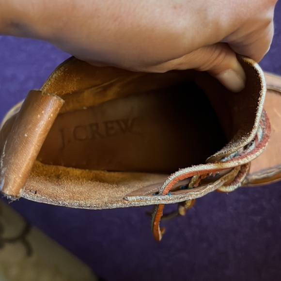 Vintage JCrew Tan ankle Moccasins - size 7- would best fit a 6 comfortably. - Picture 6 of 8